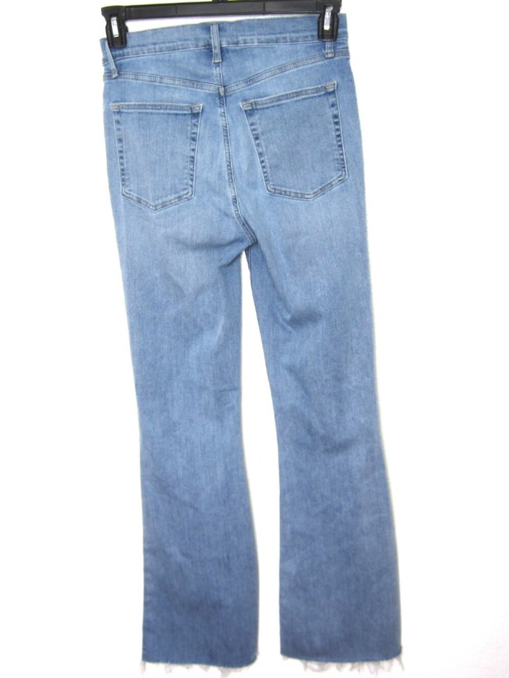 Frame 28 Wilson Raw After Raw Hem Flare Jeans High Waist Cotton Blend - Picture 6 of 10